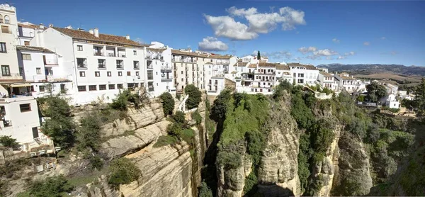 Panoramisch Zicht Stad Ronda Malaga Spanje Deze Afbeelding Lijkt Het — Stockfoto