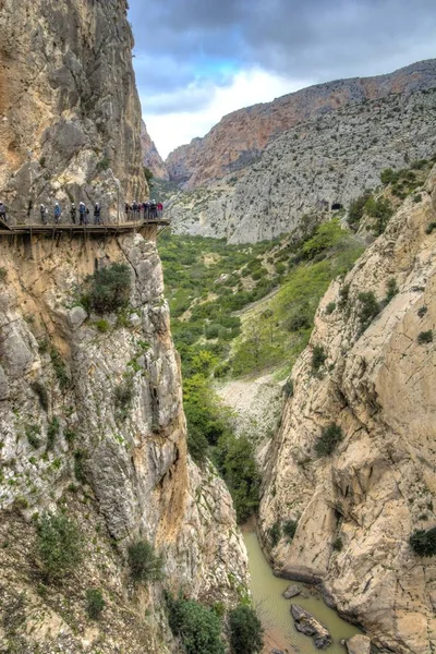 Veduta Del Famoso Caminito Del Rey Situato Provincia Malaga Spagna — Foto Stock