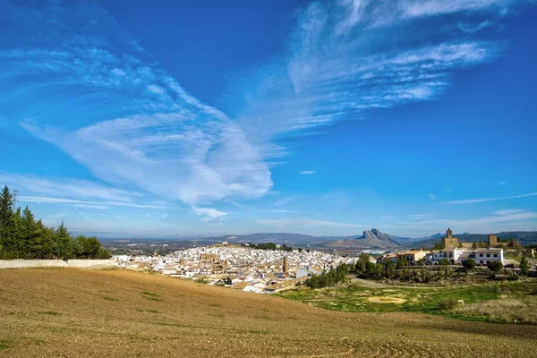 Pohled Města Antequera Malaga Španělsko Slunečného Dne Listopadu — Stock fotografie