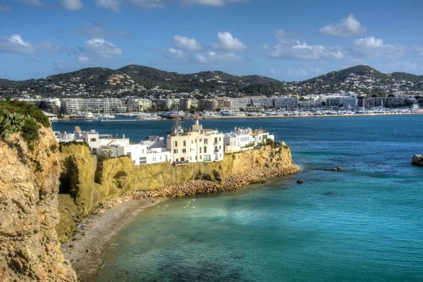 Desde Parte Alta Ciudad Ibiza España Pueden Ver Lugares Tan —  Fotos de Stock