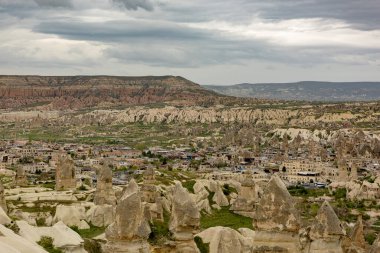Tüm Kapadokya bölgesi Uchisar Kalesi 'nden görülebilir..