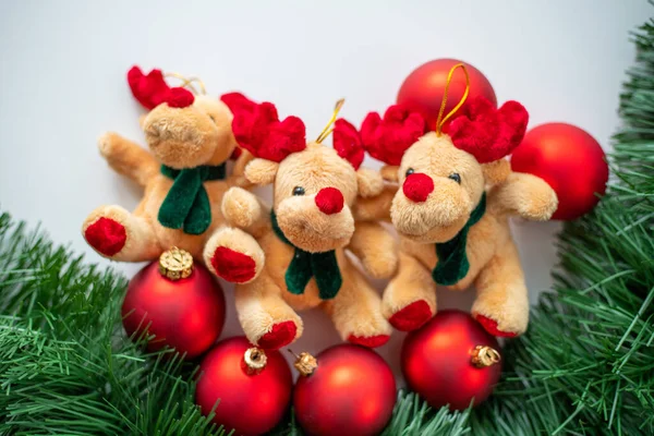 Decorative Reindeer Christmas Tree — Stock Photo, Image