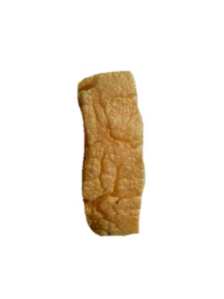 Lanche Indonésio Kerupuk Krupuk Rambak Fundo Branco Este Lanche Biscoito — Fotografia de Stock