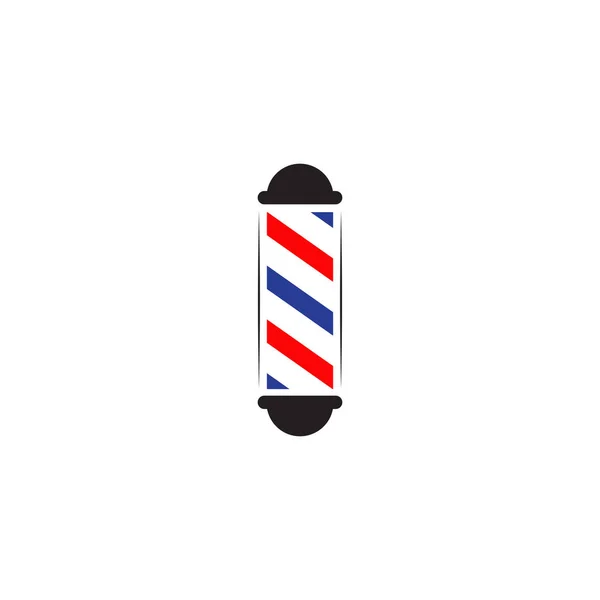 Red Blue Barber Shop Logo Design Vektorová Šablona — Stockový vektor