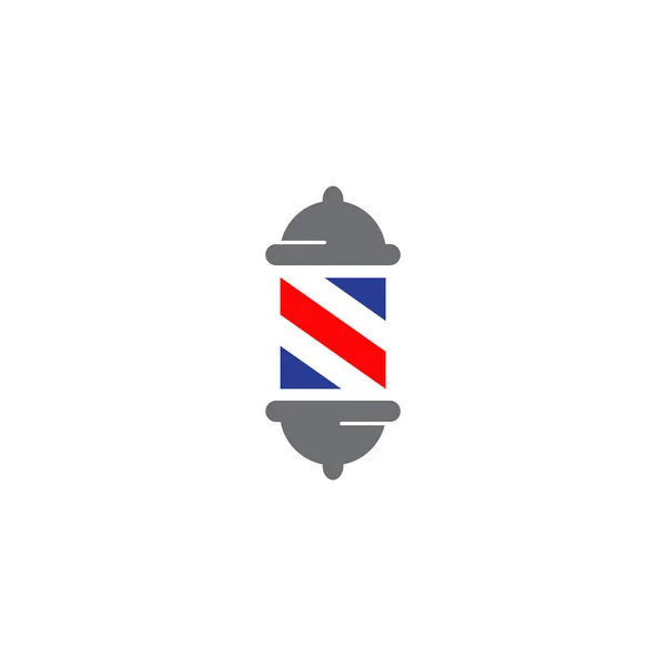 Red Blue Fryzjer Sklep Lampa Logo Projekt Wektor Szablon — Wektor stockowy