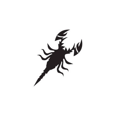 Kara Akrep logo tasarım vektör şablonu