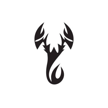 Kara Akrep logo tasarım vektör şablonu