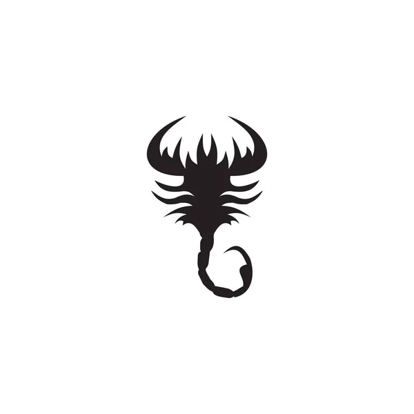 Zwarte Schorpioen Logo Ontwerp Vector Template — Stockvector