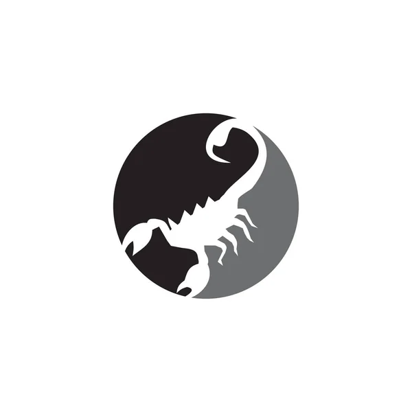 Negro Escorpión Logotipo Diseño Vector Plantilla — Vector de stock