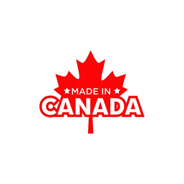 Emblem Logo Made Canada Product Design Label — Stock Vector
