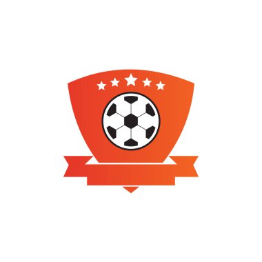 Futbol ya da futbol şampiyonası logosu tasarım şablonu
