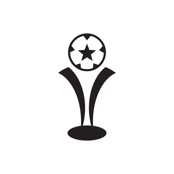 Design Vektorvorlage Für Fußball Oder Meisterschaftspokal Logo — Stockvektor