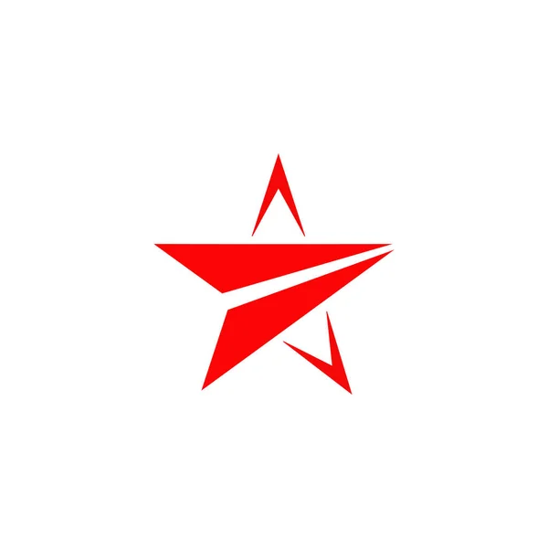 Plantilla Vectorial Diseño Logo Estrella Roja — Vector de stock