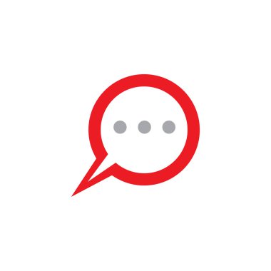 Kabarcık sohbet logo tasarım vektör şablonu