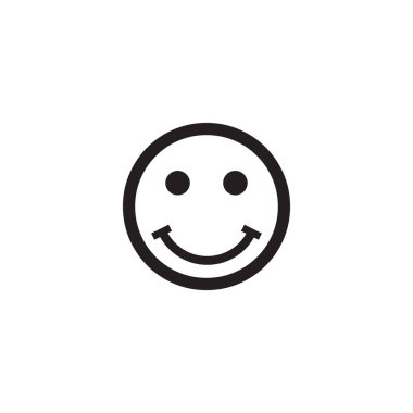 Smiley simge logo tasarım vektör şablonu
