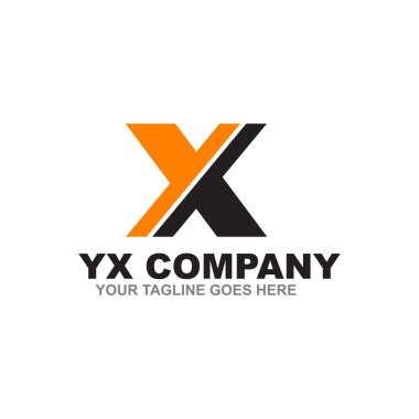 YX harfi ilk logo tasarım vektör şablonu
