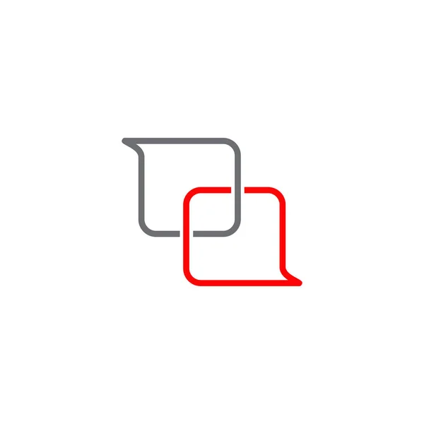 Kabarcık Sohbet Logo Tasarım Vektör Şablonu — Stok Vektör