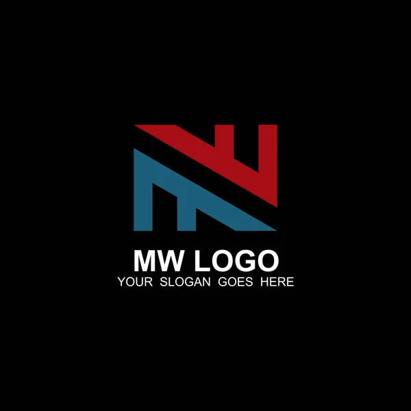 Harfli Ilk Logo Tasarım Vektör Şablonu — Stok Vektör