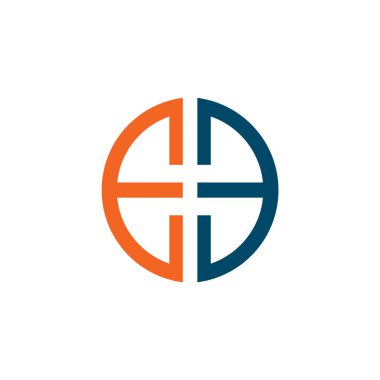 EE harfi ilk logo tasarım vektör şablonu