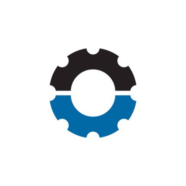 Dişli endüstriyel logo tasarım vektör şablonu