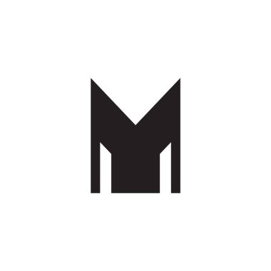 M harfi ilk logo tasarım vektör şablonu