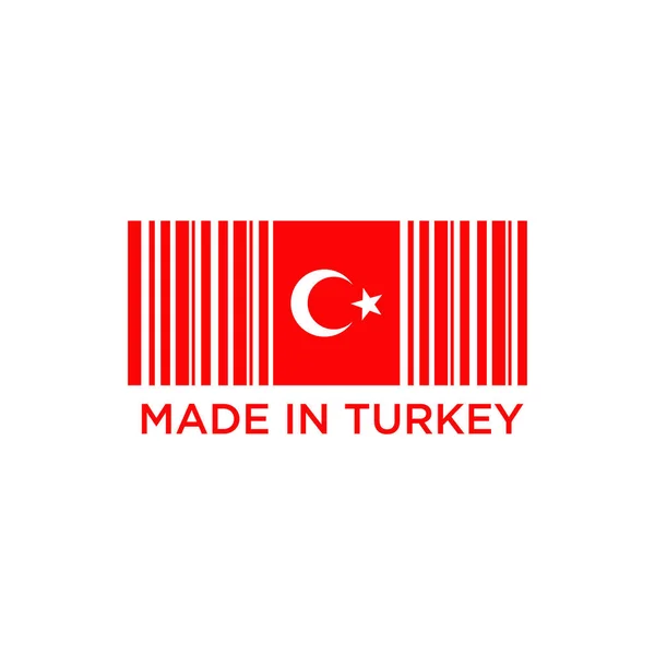 Made Turkey Label Logo Design Vector Template — Stockový vektor