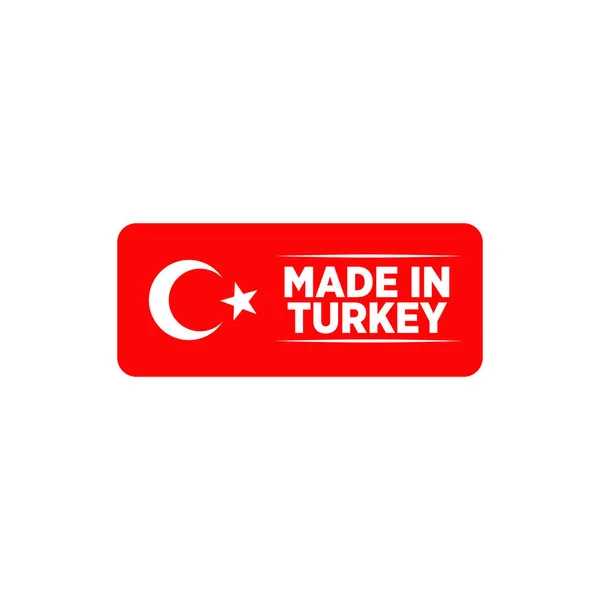 Made Turkey Label Logo Design Vector Template — Stockový vektor