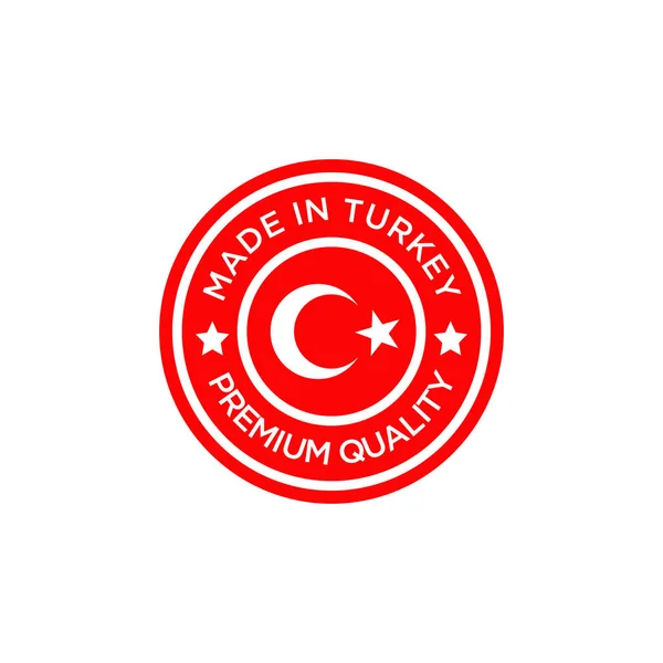 Made Turkey Label Logo Design Vector Template — Stockový vektor