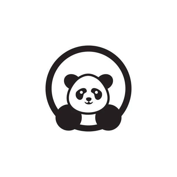 Panda Tier Logo Design Vektor Vorlage — Stockvektor