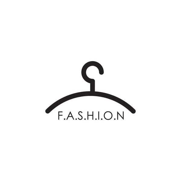 Σχεδιασμός Ενδυμάτων Λογότυπου Μόδας Χρήση Σχεδίου Εικονιδίων Κρεμάστρας — Διανυσματικό Αρχείο