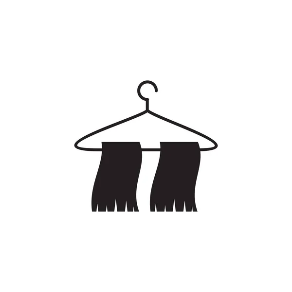 Kleerkast Mode Logo Ontwerp Met Behulp Van Hanger Pictogram Ontwerp — Stockvector