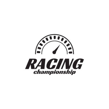 Yarış şampiyonası logo tasarımı Hız göstergesi şablonu ile birleştirildi