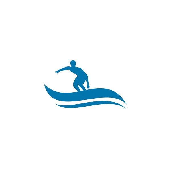 Surfer Logo Icon Design Vector Template — Stock Vector