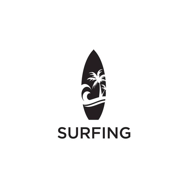 Surfer Logo Symbol Design Vektor Vorlage — Stockvektor