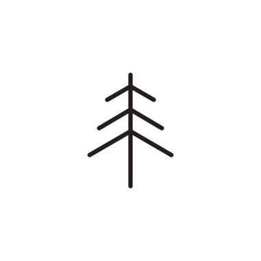 Çam ağacı logo tasarımı sembol vektör şablonu