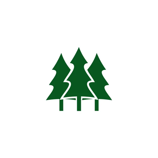 Pine Träd Logotyp Design Symbol Vektor Mall — Stock vektor