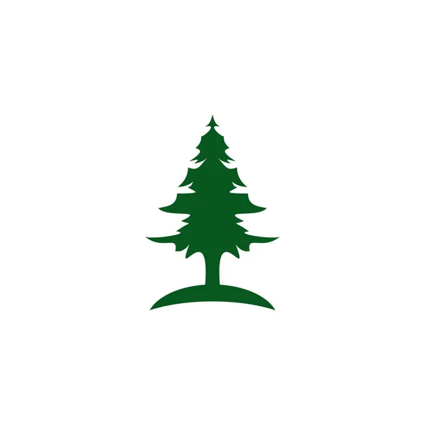 Pine Träd Logotyp Design Symbol Vektor Mall — Stock vektor