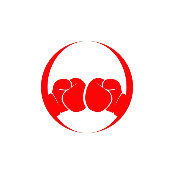 Boxe Esporte Logotipo Design Vetor Modelo — Vetor de Stock