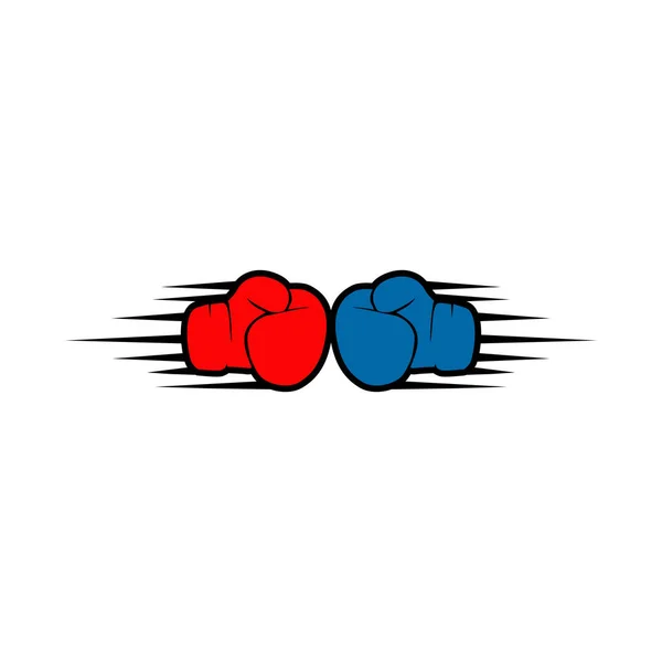 Boxeo Deporte Logotipo Diseño Vector Plantilla — Vector de stock