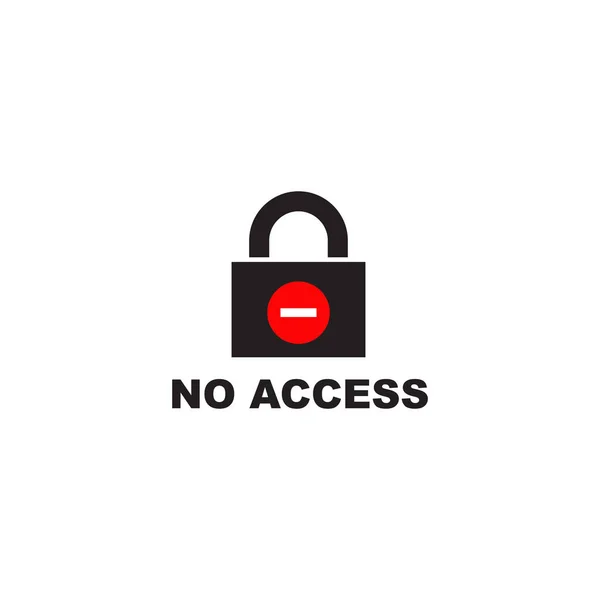 Access Logo Design Incorporated Locked Padlock Icon Template — Stock Vector