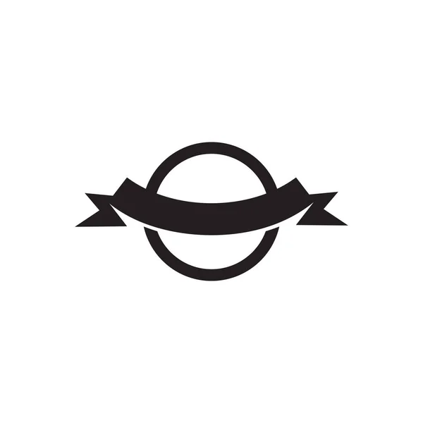 Простой Векторный Шаблон Логотипа Иконки Ленты — стоковый вектор