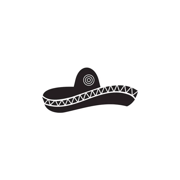 Plantilla Vector Diseño Logotipo Sombrero Mexicano México — Vector de stock