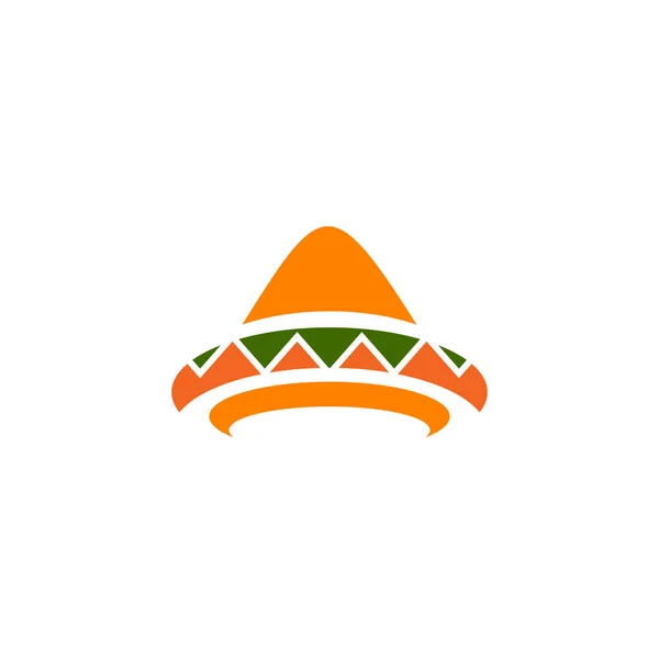 Mexická Nebo Mexická Čepice Logo Design Vektorové Šablony — Stockový vektor