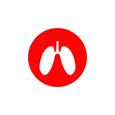 Akciğer medikal logo tasarım vektör şablonu
