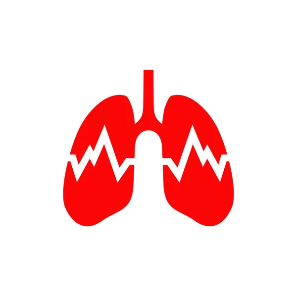 Lungenheilkunde Logo Design Vektor Vorlage — Stockvektor