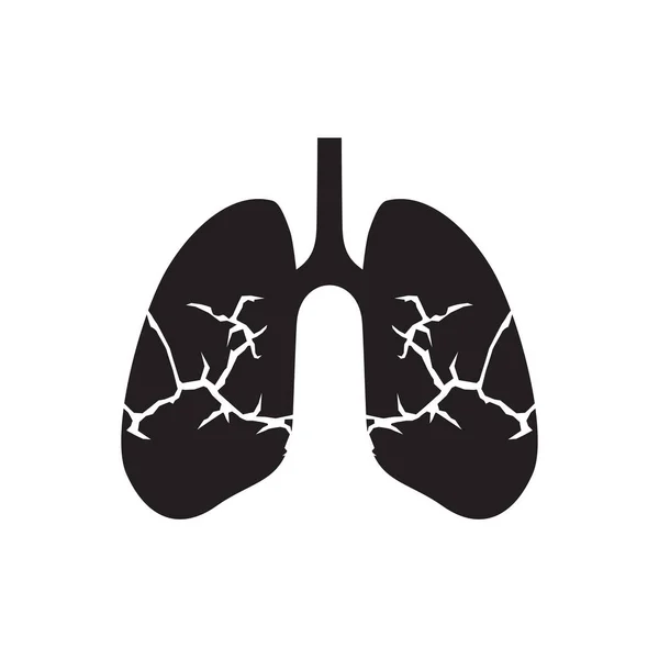 Modelo Vetor Design Logotipo Médico Pulmonar —  Vetores de Stock