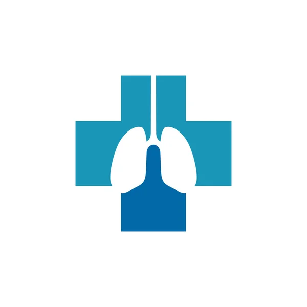 Modelo Vetor Design Logotipo Médico Pulmonar —  Vetores de Stock