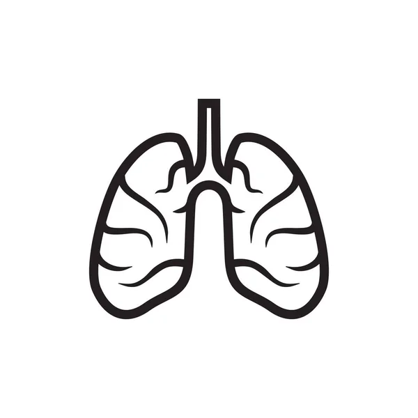 Akciğer Medikal Logo Tasarım Vektör Şablonu — Stok Vektör
