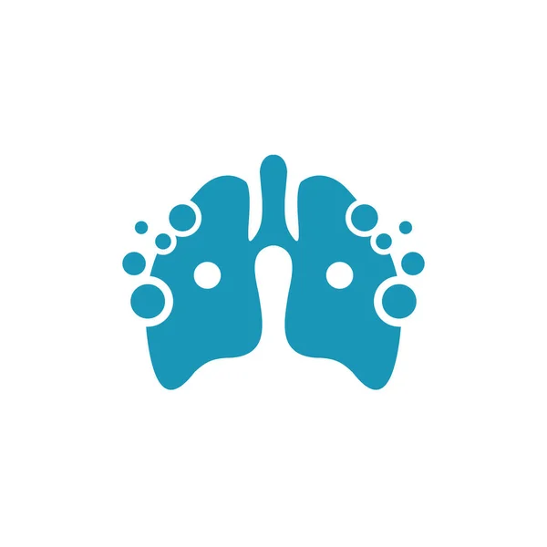 Templat Desain Logo Medis Lung - Stok Vektor