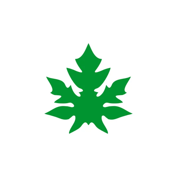 Papaya Yaprağı Logo Tasarım Vektör Şablonu — Stok Vektör